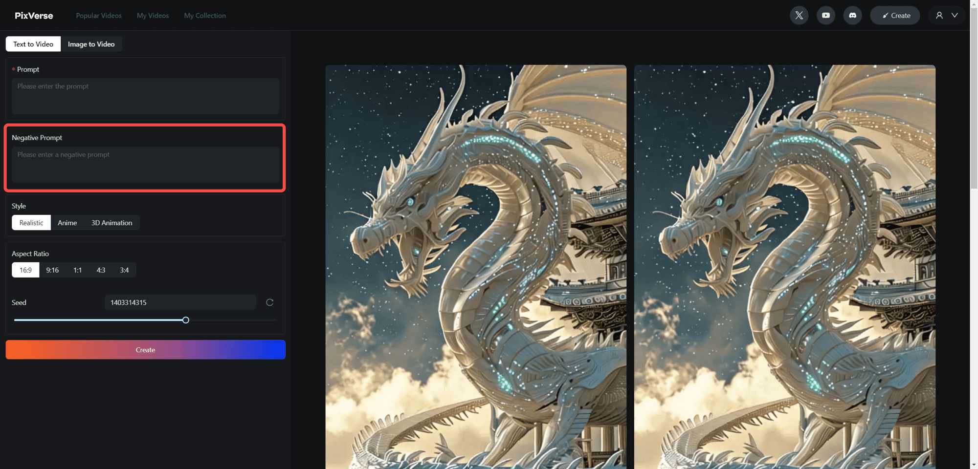 PixVerse教程:网页中使用文本提示生成视频-3 PixVerse教程:网页中使用文本提示生成视频