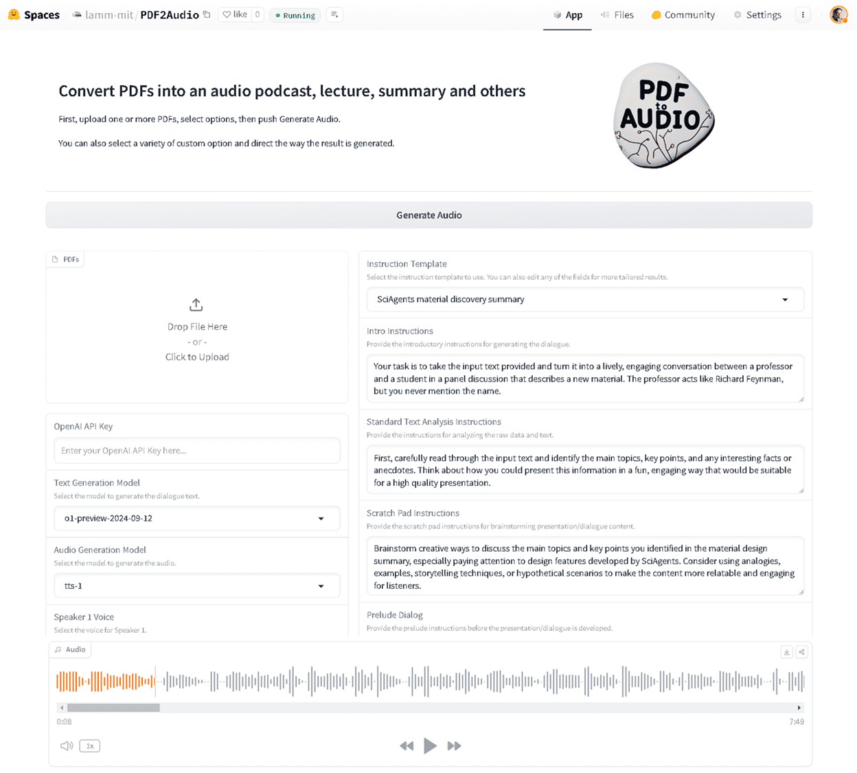 PDF2Audio:将PDF转换为音频的工具,PDF转播客-1 PDF2Audio:将PDF转换为音频的工具,PDF转播客