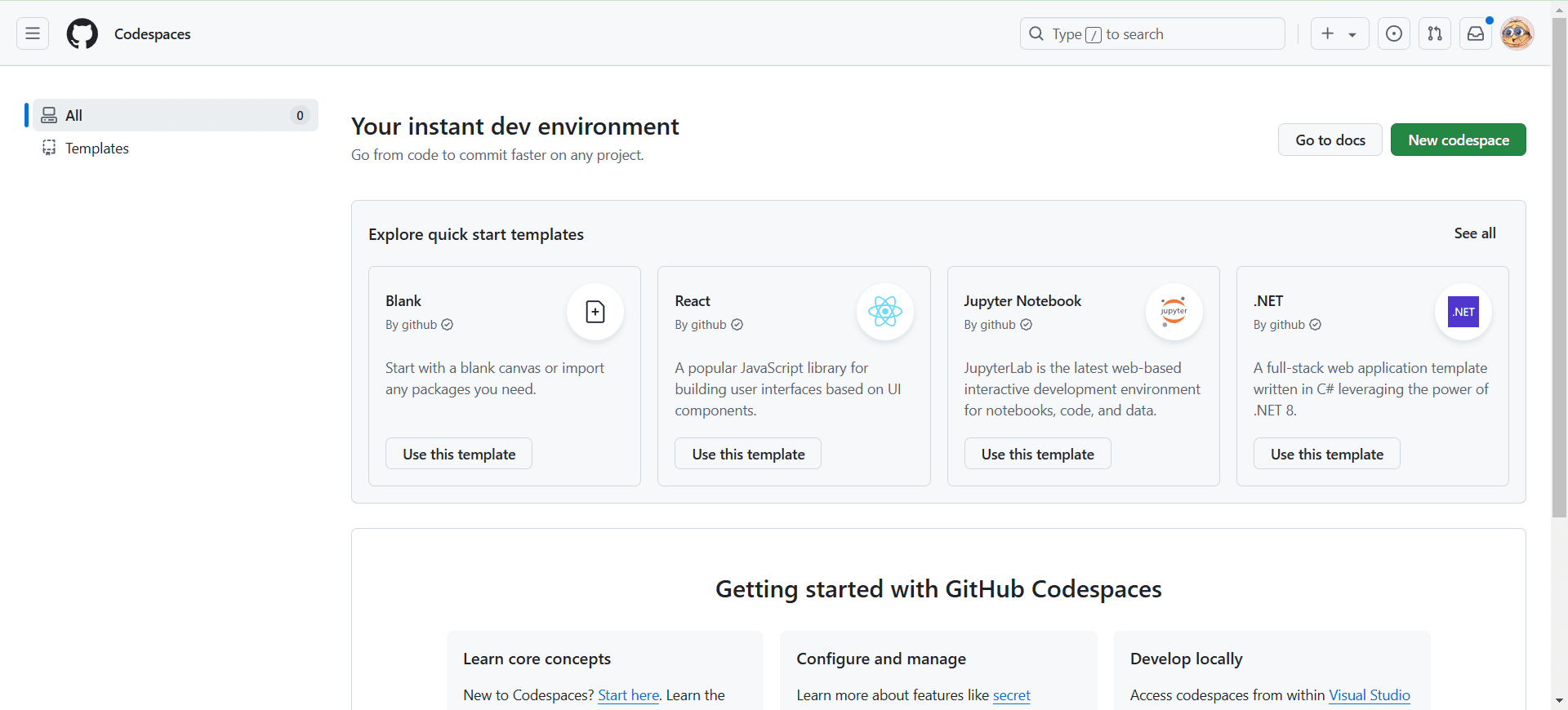GitHub Codespaces:云端开发环境,随时随地编写代码-1 告别本地开发环境!腾讯、微软、谷歌免费在线 AI IDE 助你快速上手开发