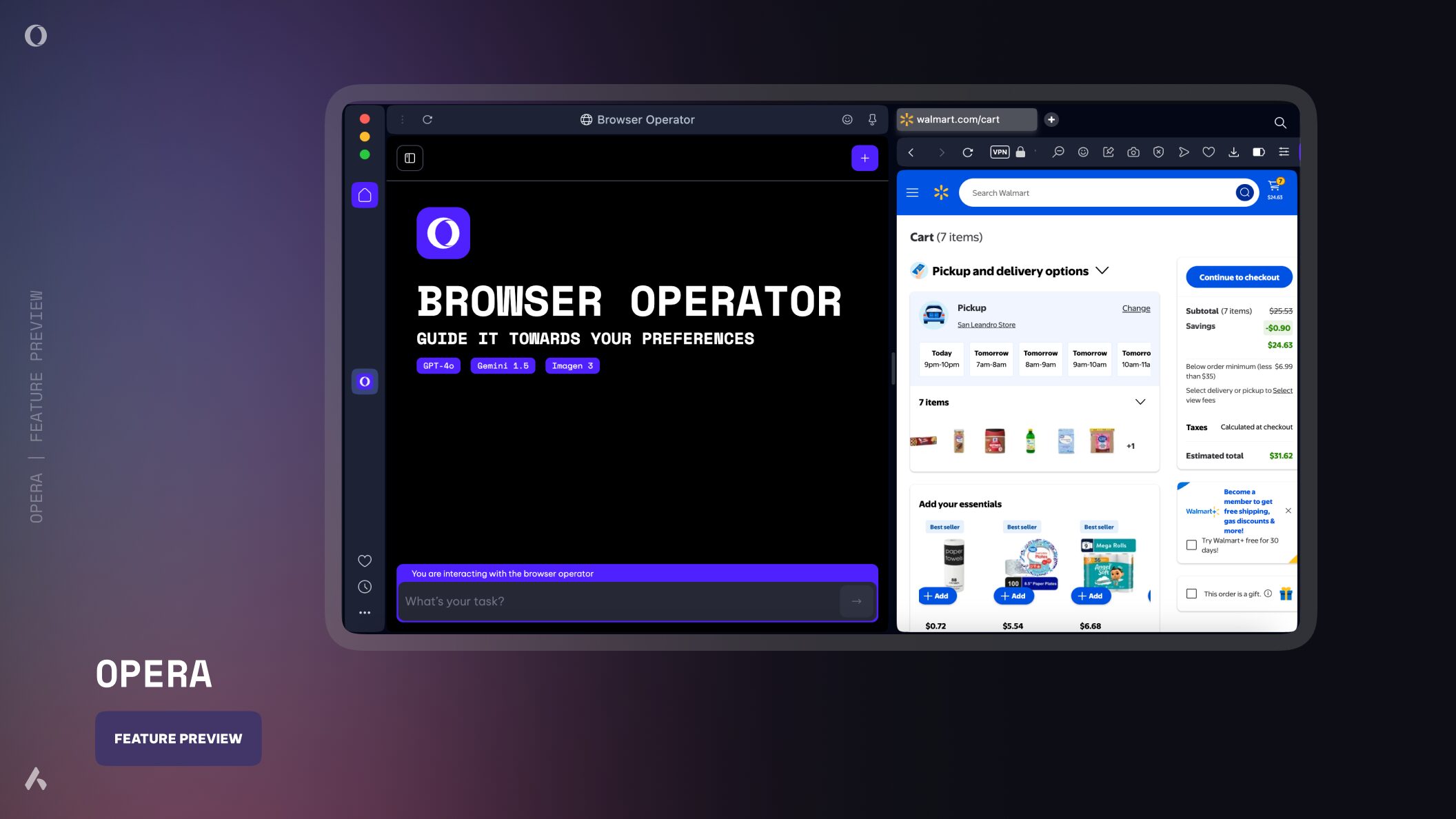 Opera 浏览器迎来 AI 进化:首创 “任务执行” 功能