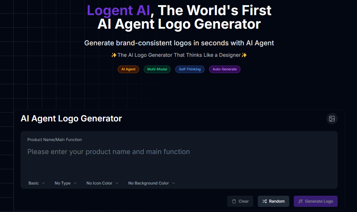 Logent AI:用AI几秒生成品牌专属Logo的设计工具-1 Logent AI:用AI几秒生成品牌专属Logo的设计工具