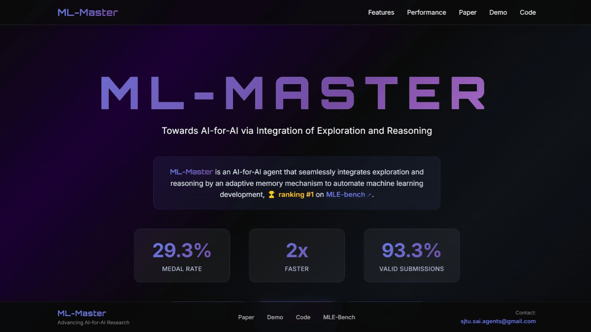 ML-Master – 上海交大推出的AI专家Agent